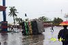 Overturned truck in Manila